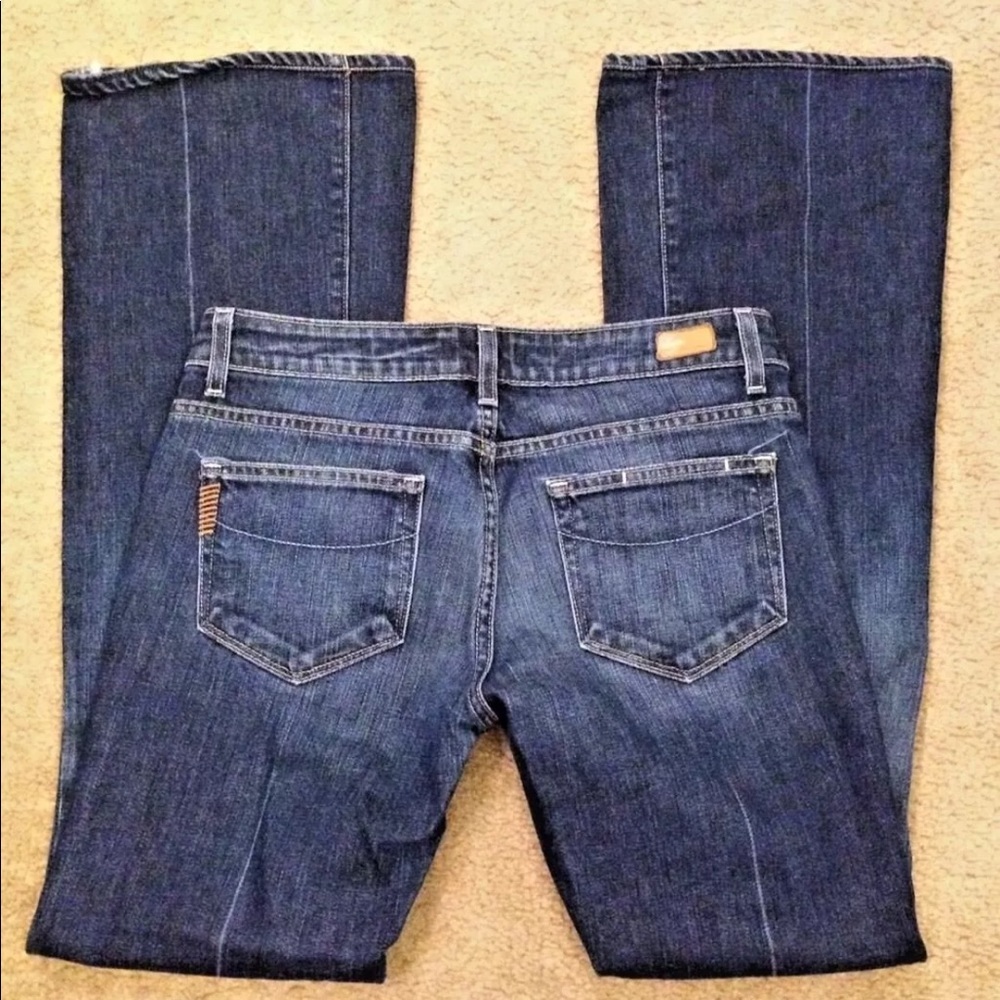 PAIGE Denim Laurel Canyon Flare Jeans Dark Lagoon Wash